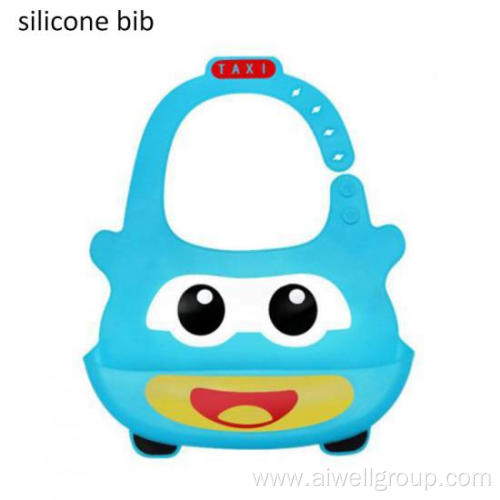 Creative Cartoon Saliva Pocket Silicone Baby Bib